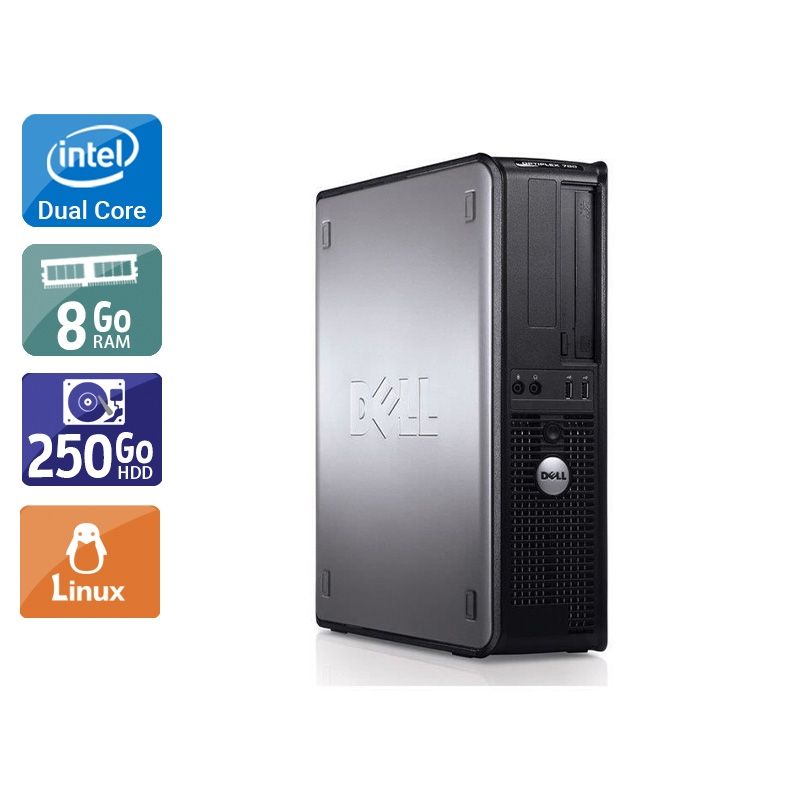 Dell Optiplex 780 SFF Dual Core 8Go RAM 250Go HDD Linux