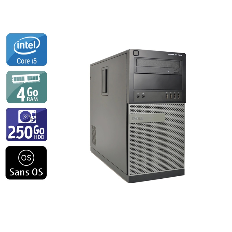 Dell Optiplex 790 Tower i5 4Go RAM 250Go HDD Sans OS