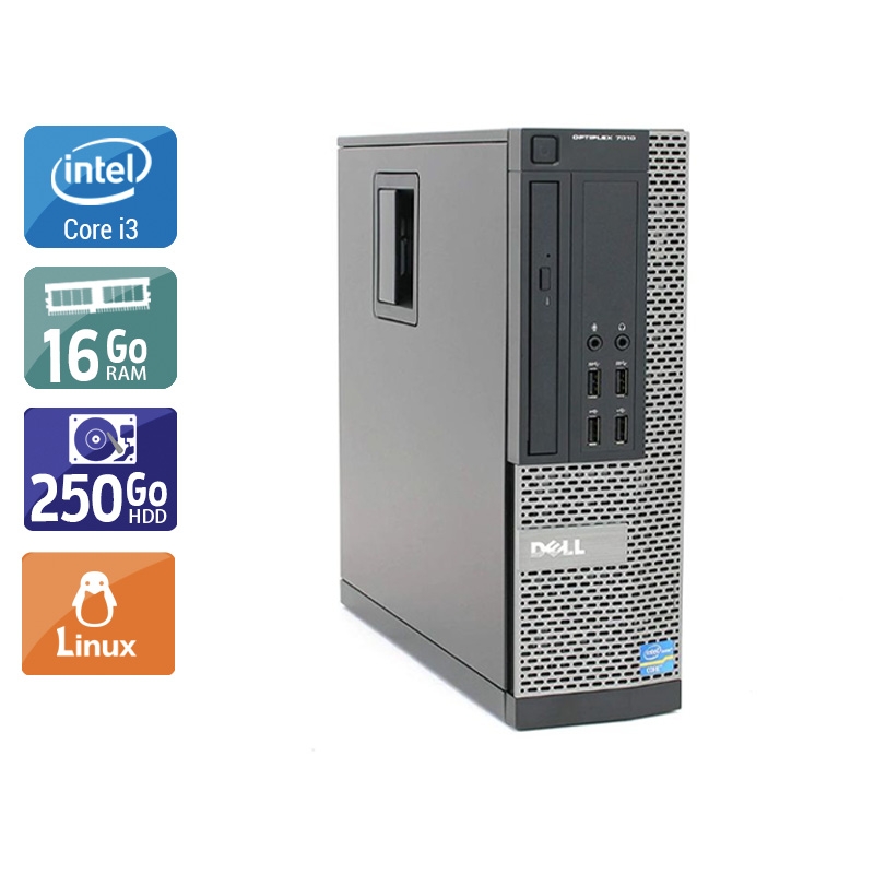 Dell Optiplex 790 SFF i3 16Go RAM 250Go HDD Linux