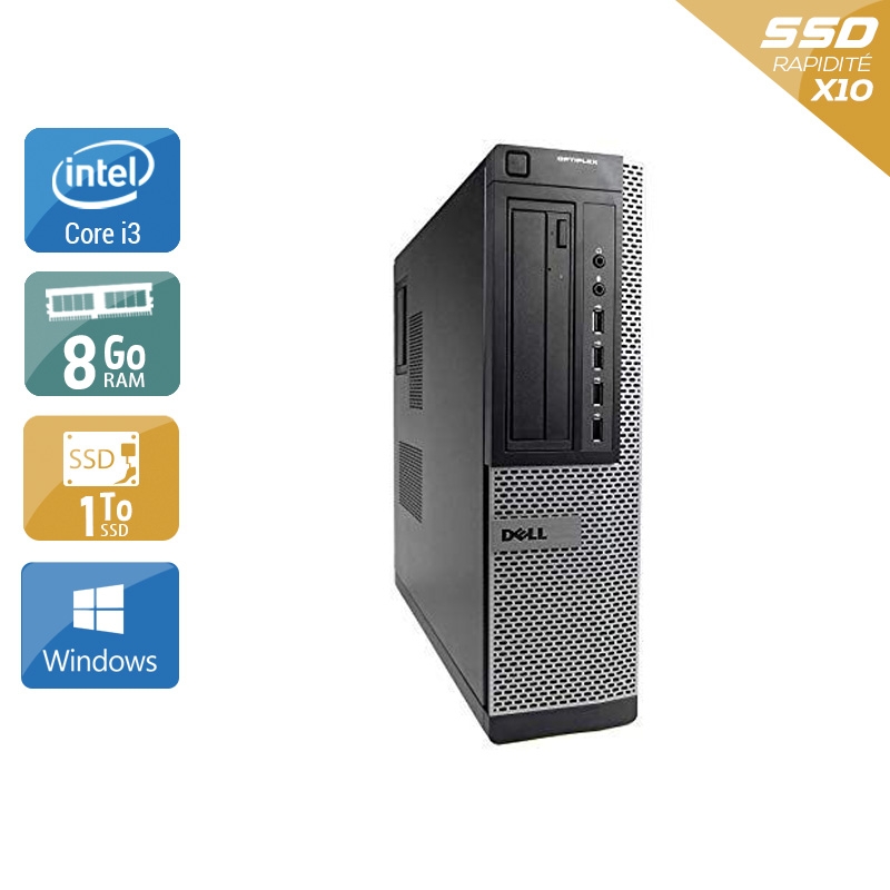 Dell Optiplex 9010 Desktop i3 8Go RAM 1To SSD Windows 10