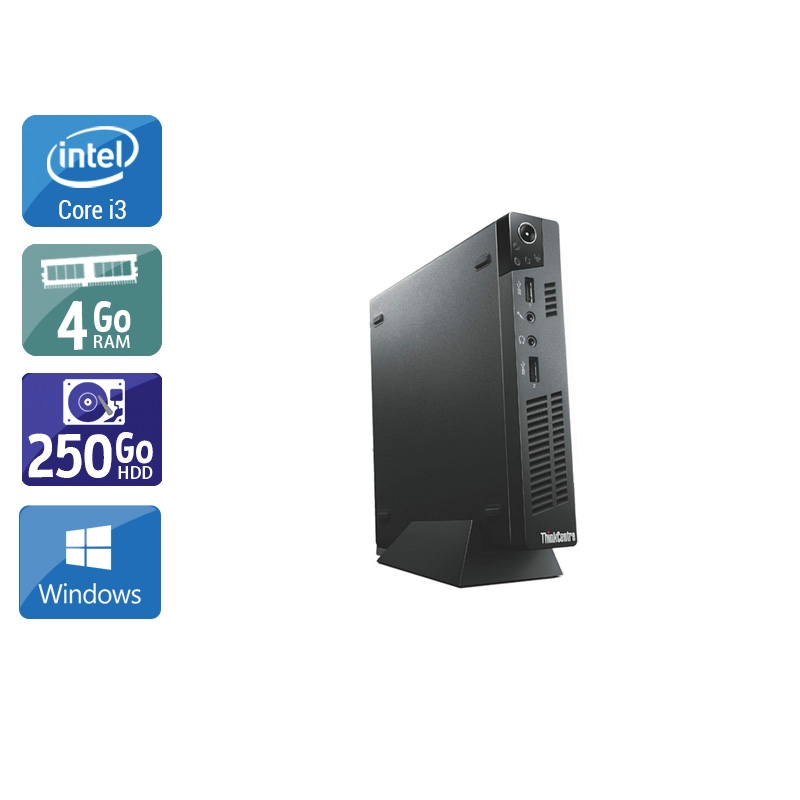 Lenovo ThinkCentre M72E Tiny i3 4Go RAM 250Go HDD Windows 10