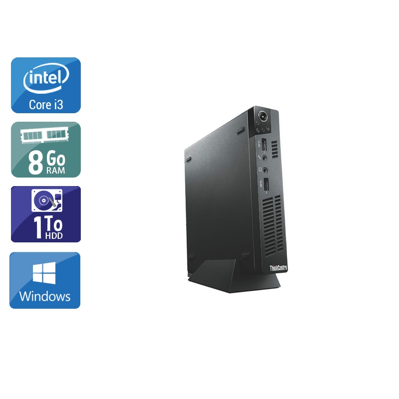 Lenovo ThinkCentre M72E Tiny i3 8Go RAM 1To HDD Windows 10