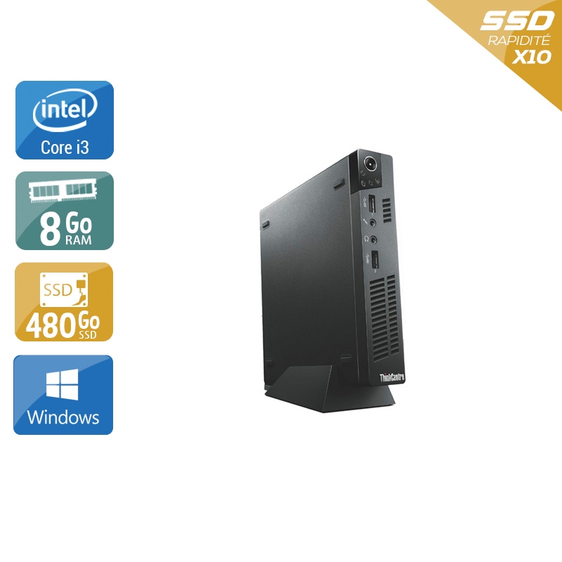 Lenovo ThinkCentre M72E Tiny i3 8Go RAM 480Go SSD Windows 10