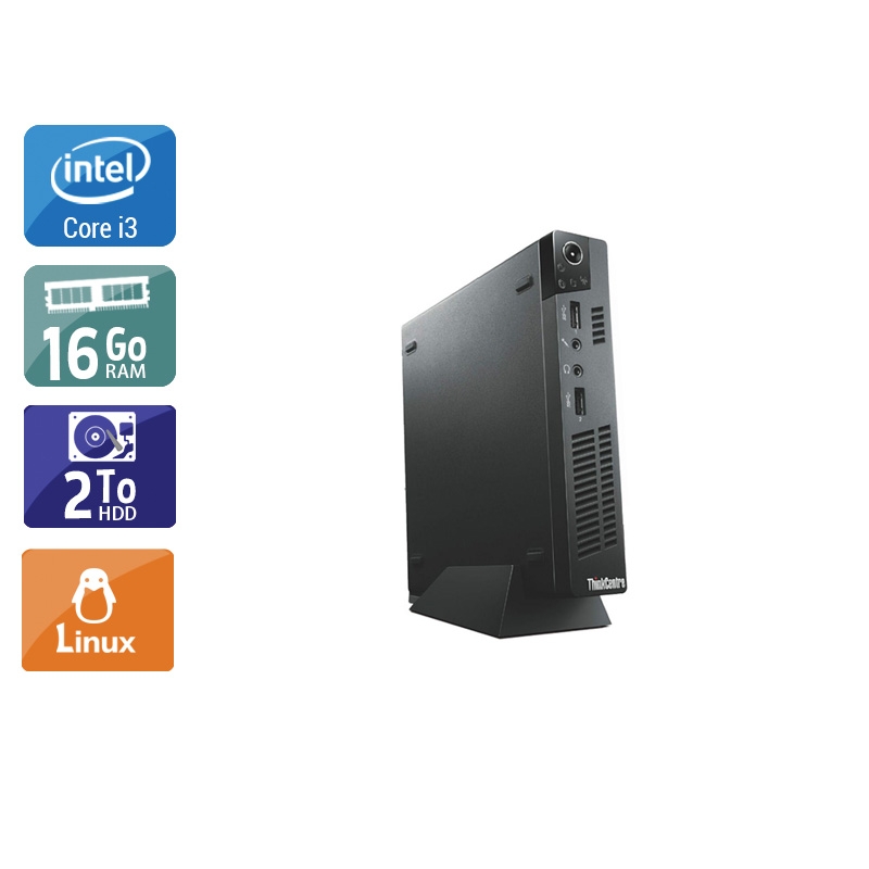 Lenovo ThinkCentre M72E Tiny i3 16Go RAM 2To HDD Linux
