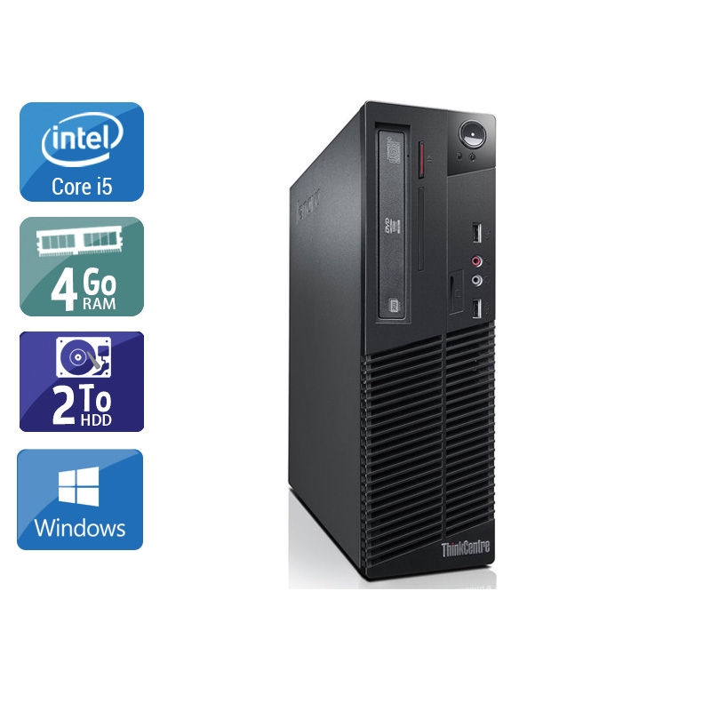 Lenovo ThinkCentre M73 SFF i5 4Go RAM 2To HDD Windows 10