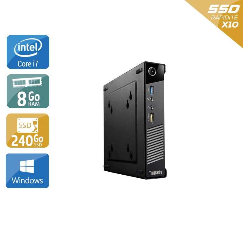 Lenovo ThinkCentre M73 Tiny i7 8Go RAM 240Go SSD Windows 10