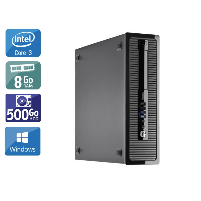 HP ProDesk 400 G2 Tower i3 8Go RAM 500Go HDD Windows 10