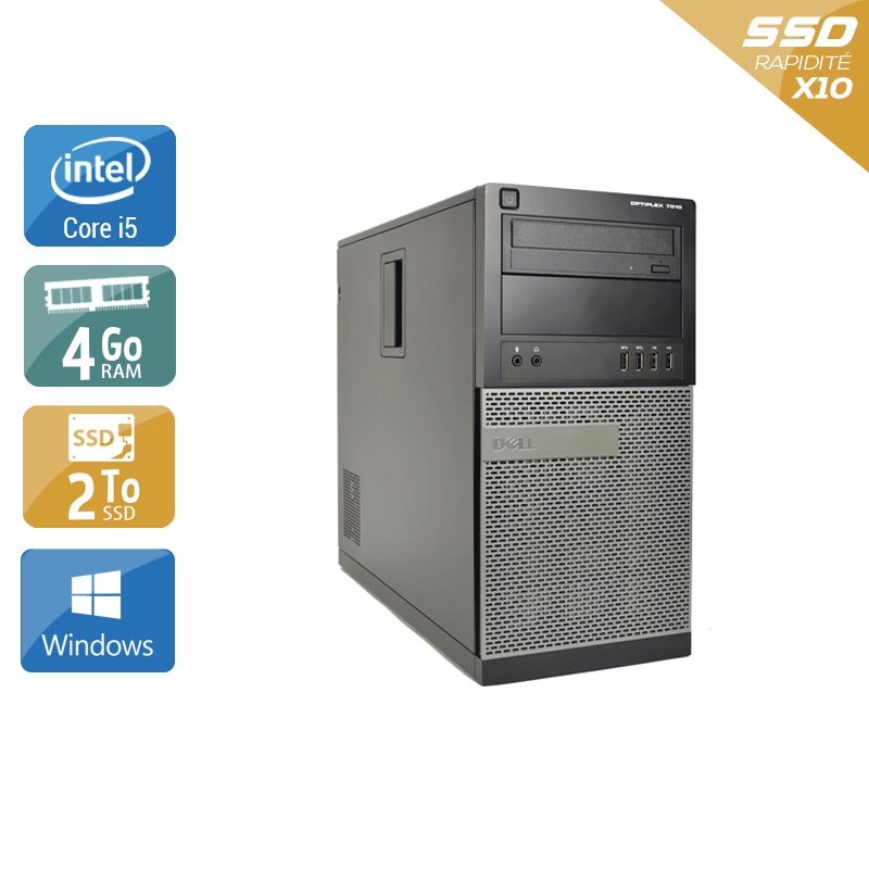 Dell Optiplex 9020 Tower i5 4Go RAM 2To SSD Windows 10