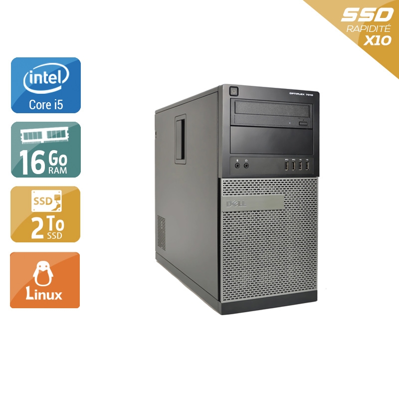 Dell Optiplex 9020 Tower i5 16Go RAM 2To SSD Linux