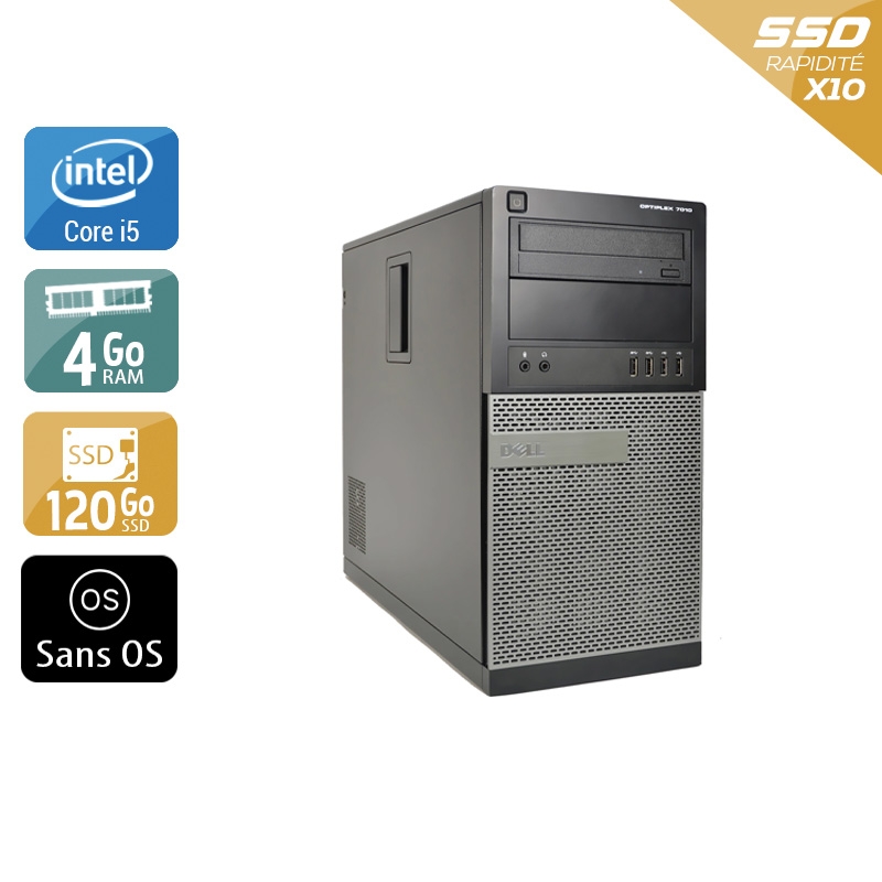 Dell Optiplex 9020 Tower i5 4Go RAM 120Go SSD Sans OS