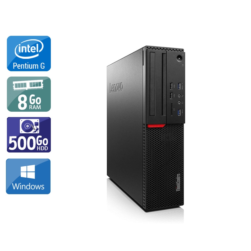 Lenovo ThinkCentre M700 SFF Pentium G Dual Core Gen 6 8Go RAM 500Go HDD Windows 10