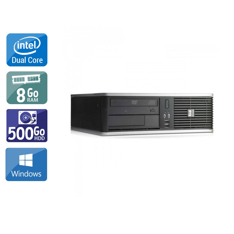 HP Compaq dc7900 SFF Dual Core 8Go RAM 500Go HDD Windows 10