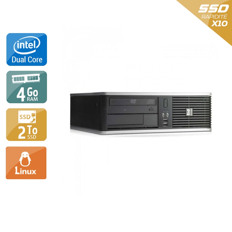 HP Compaq dc7900 SFF Dual Core 4Go RAM 2To SSD Linux