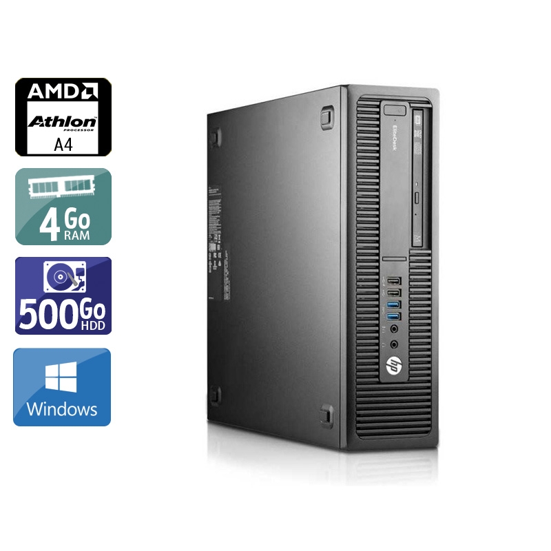 HP EliteDesk 705 G1 SFF AMD A4 4Go RAM 500Go HDD Windows 10