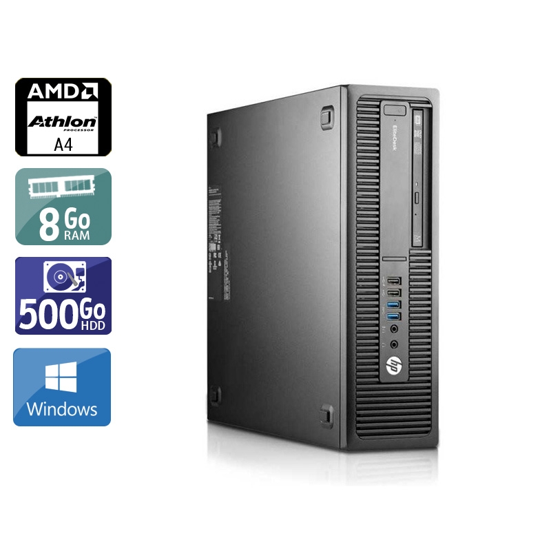 HP EliteDesk 705 G1 SFF AMD A4 8Go RAM 500Go HDD Windows 10