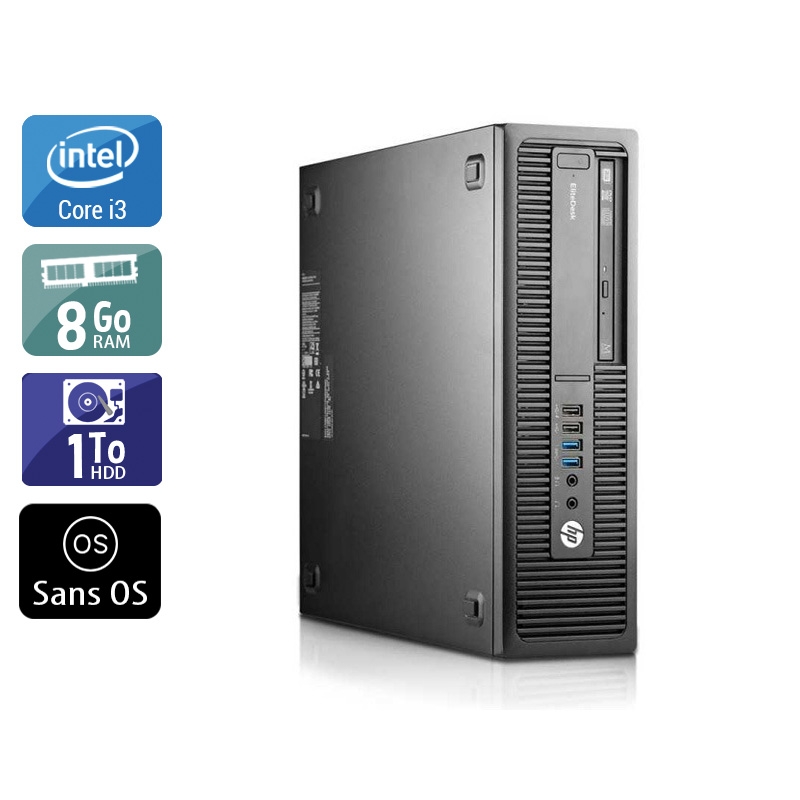 HP EliteDesk 800 G2 SFF i3 Gen 6 8Go RAM 1To HDD Sans OS