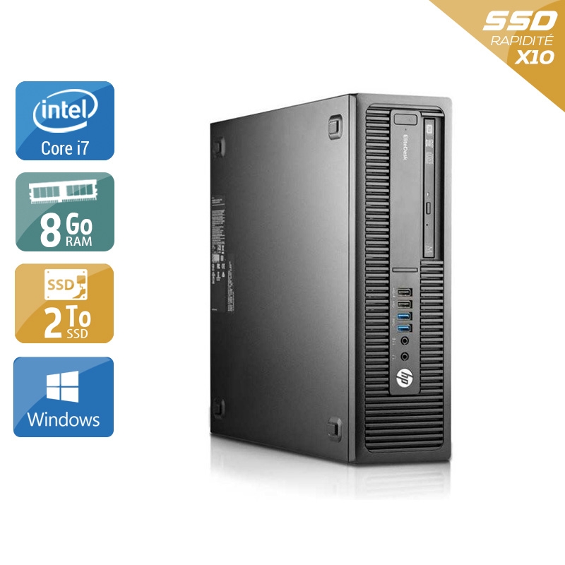HP EliteDesk 800 G2 SFF i7 Gen 6 8Go RAM 2To SSD Windows 10