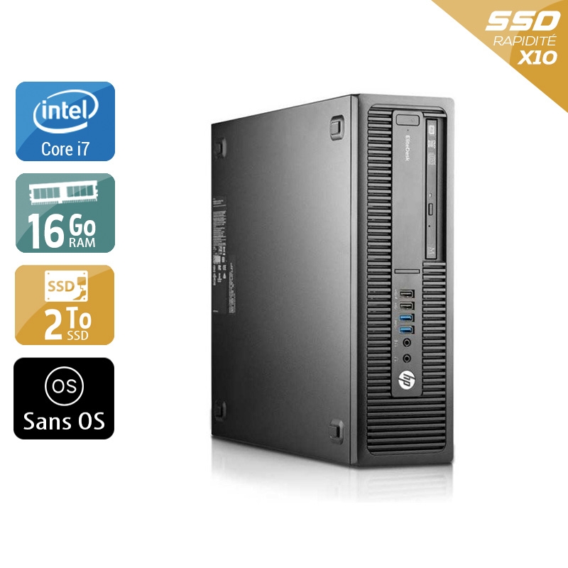 HP EliteDesk 800 G2 SFF i7 Gen 6 16Go RAM 2To SSD Sans OS
