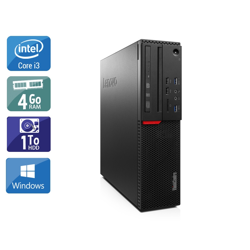 Lenovo ThinkCentre M800 SFF i3 Gen 6 4Go RAM 1To HDD Windows 10