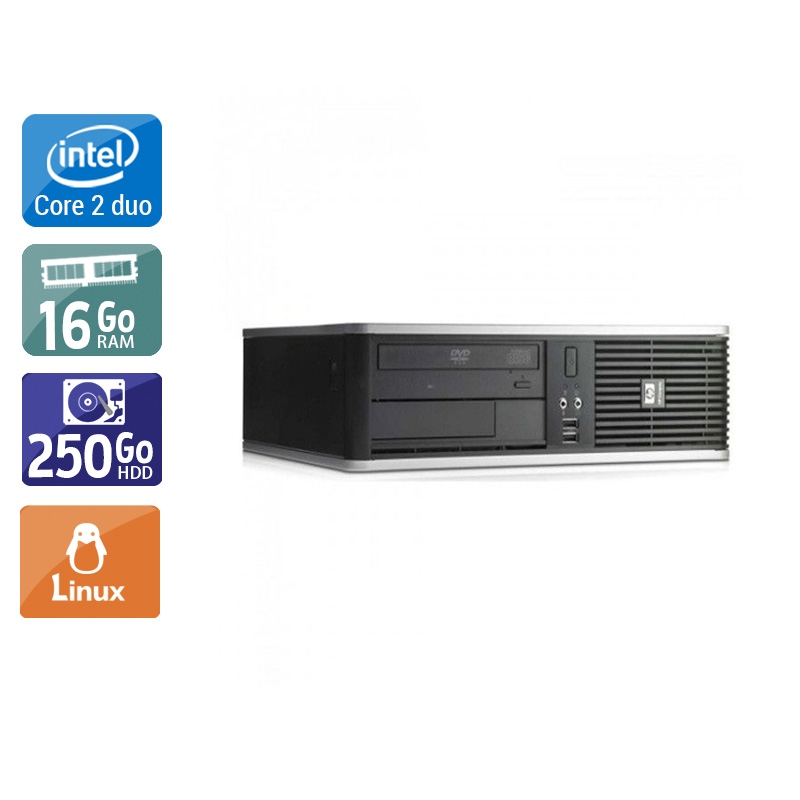 HP Compaq dc7900 SFF Core 2 Duo 16Go RAM 250Go HDD Linux