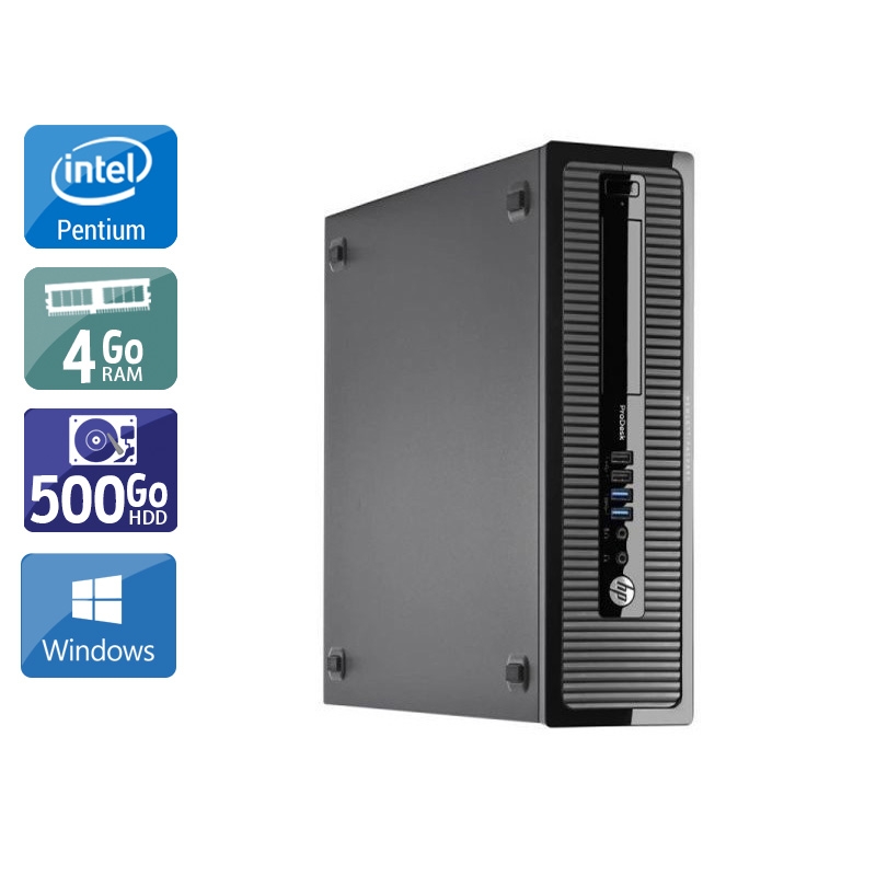 HP ProDesk 400 G1 SFF Pentium G Dual Core 4Go RAM 500Go HDD Windows 10