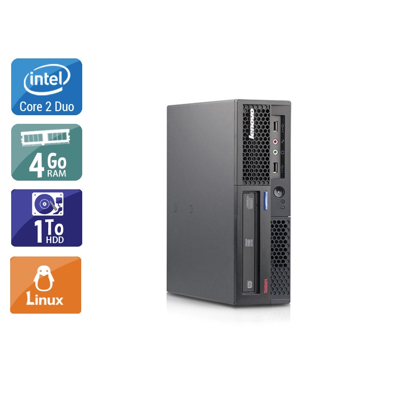 Lenovo ThinkCentre M58 USFF Core 2 Duo 4Go RAM 1To HDD Linux