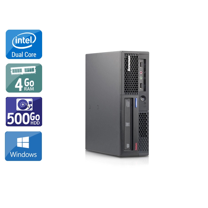 Lenovo ThinkCentre M58 USFF Dual Core 4Go RAM 500Go HDD Windows 10