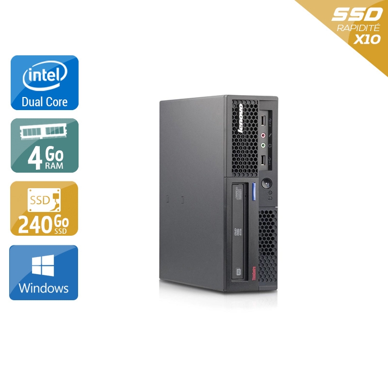 Lenovo ThinkCentre M58 USFF Dual Core 4Go RAM 240Go SSD Windows 10