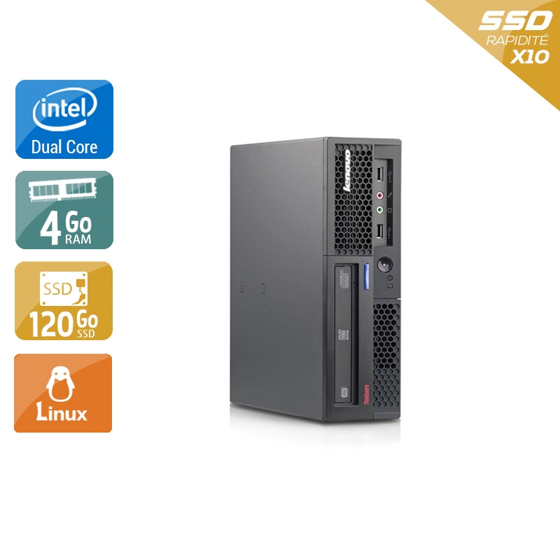 Lenovo ThinkCentre M58 USFF Dual Core 4Go RAM 120Go SSD Linux