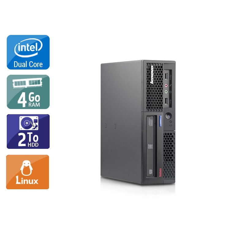 Lenovo ThinkCentre M58 USFF Dual Core 4Go RAM 2To HDD Linux