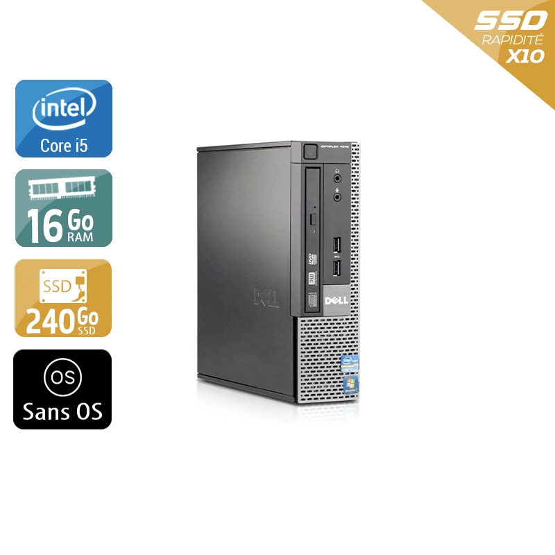 Dell Optiplex 9020 USDT i5 16Go RAM 240Go SSD Sans OS