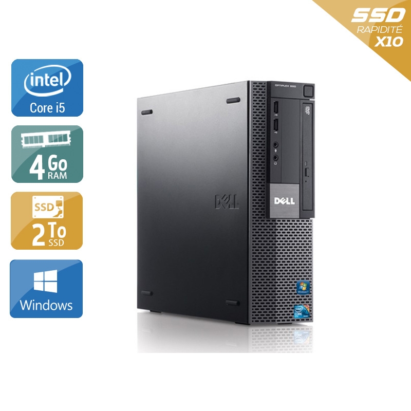 Dell Optiplex 980 Desktop i5 4Go RAM 2To SSD Windows 10