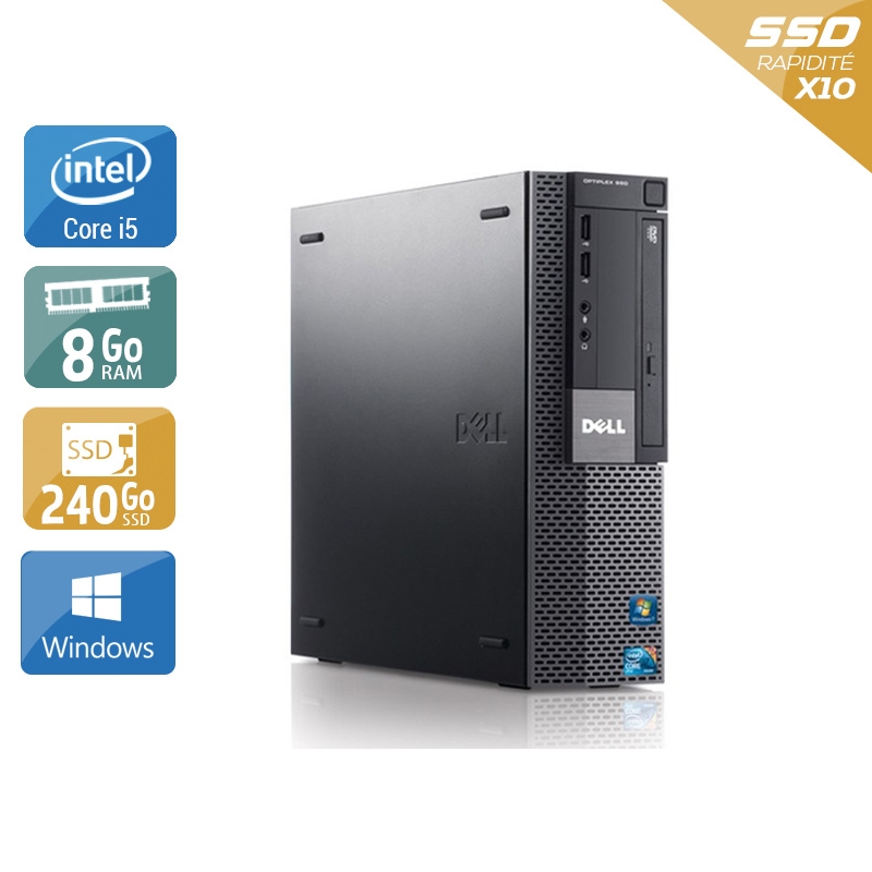 Dell Optiplex 980 Desktop i5 8Go RAM 240Go SSD Windows 10