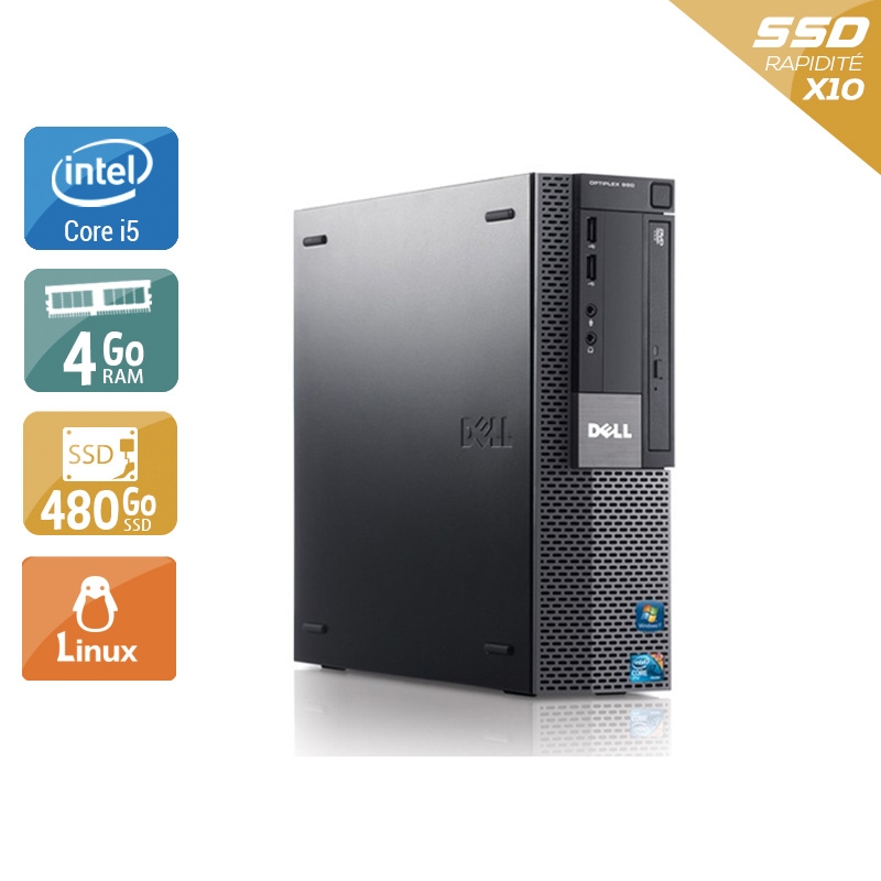 Dell Optiplex 980 Desktop i5 4Go RAM 480Go SSD Linux