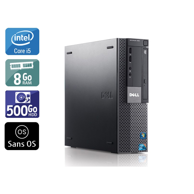 Dell Optiplex 980 Desktop i5 8Go RAM 500Go HDD Sans OS