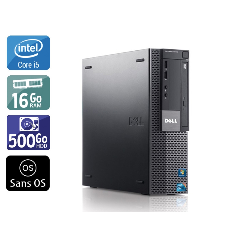 Dell Optiplex 980 Desktop i5 16Go RAM 500Go HDD Sans OS
