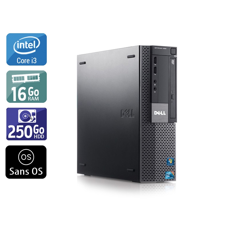Dell Optiplex 980 SFF i3 16Go RAM 250Go HDD Sans OS
