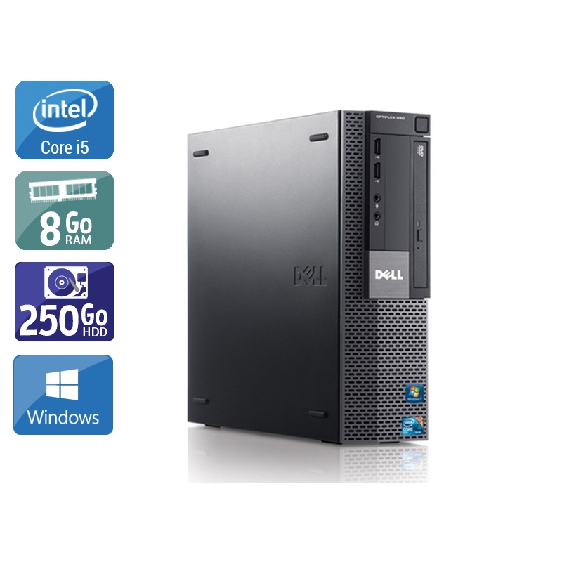 Dell Optiplex 980 SFF i5 8Go RAM 250Go HDD Windows 10