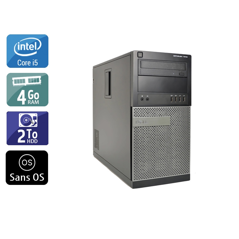 Dell Optiplex 990 Tower i5 4Go RAM 2To HDD Sans OS