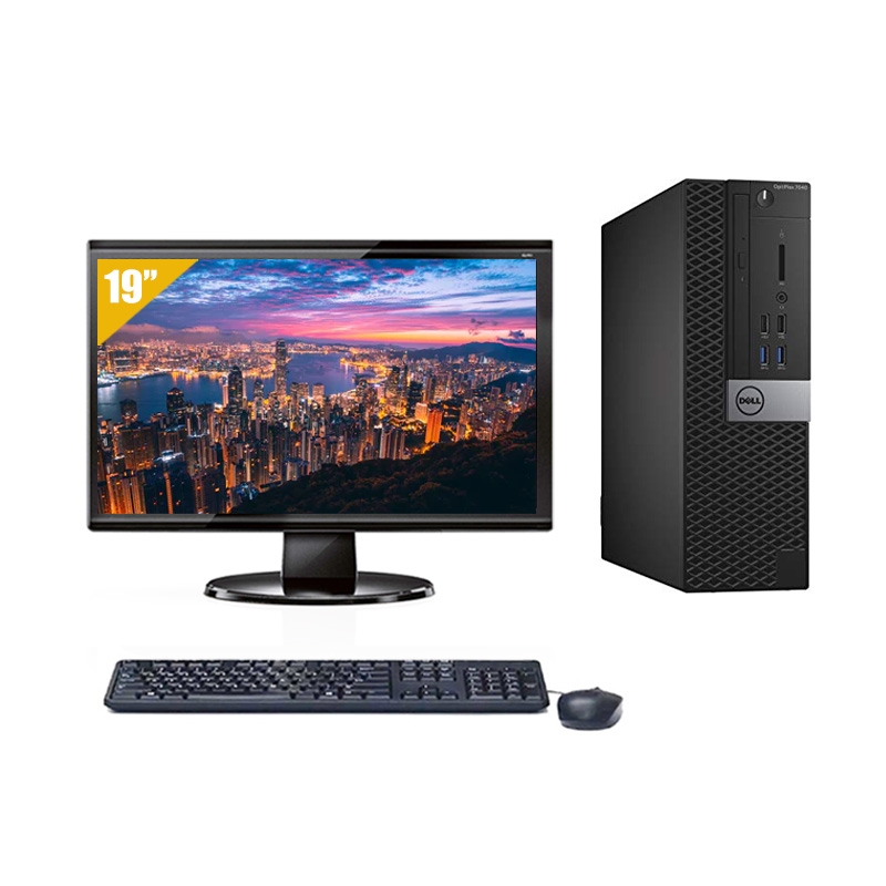 Dell Optiplex 7050 SFF i5 Gen 6 avec Écran 19 pouces 16Go RAM 1To SSD Sans OS