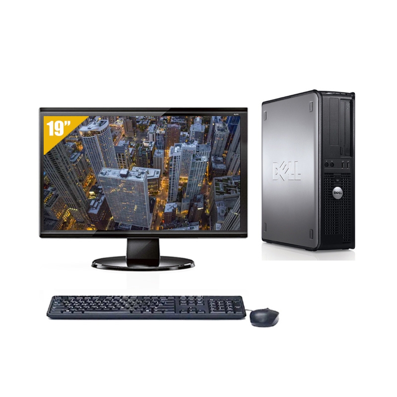 Dell Optiplex 760 Desktop Core 2 Duo avec Écran 19 pouces 8Go RAM 250Go HDD Sans OS