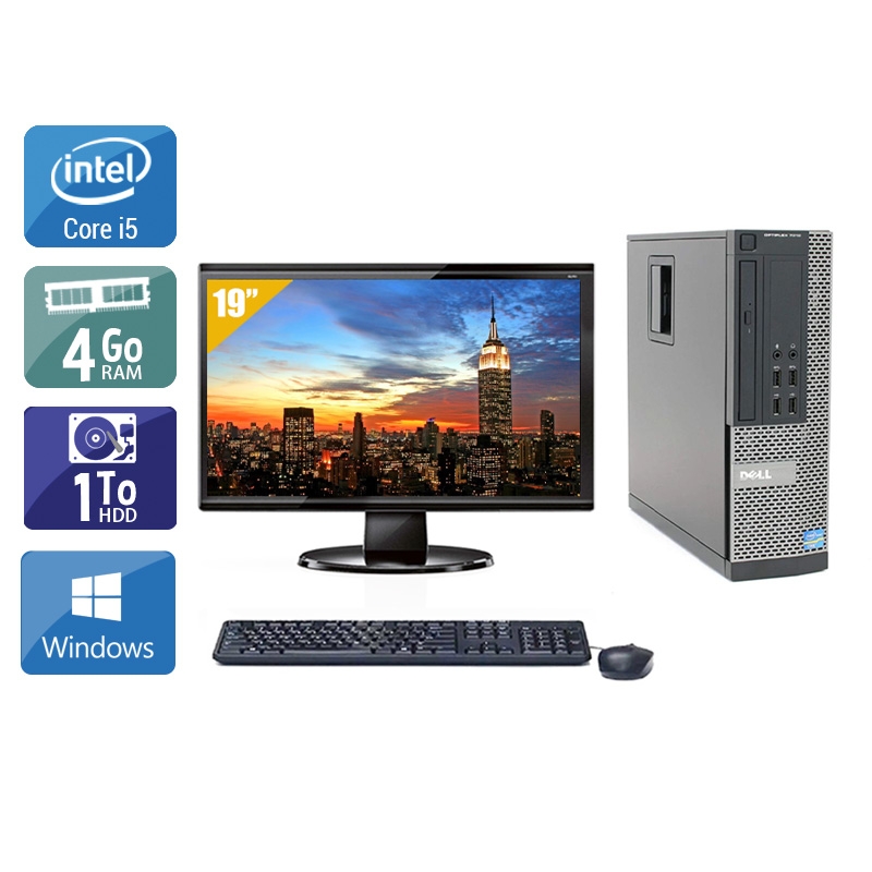 Dell Optiplex 790 SFF i5 avec Écran 19 pouces 4Go RAM 1To HDD Windows 10