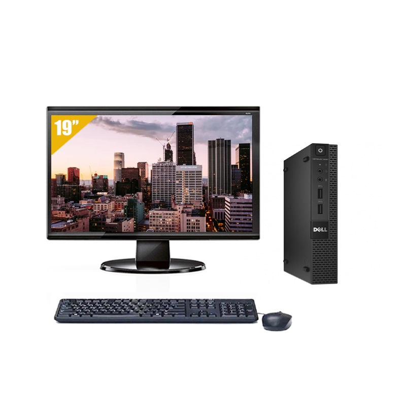 Dell Optiplex 9020M USDT i3 avec Écran 19 pouces 4Go RAM 120Go SSD Linux