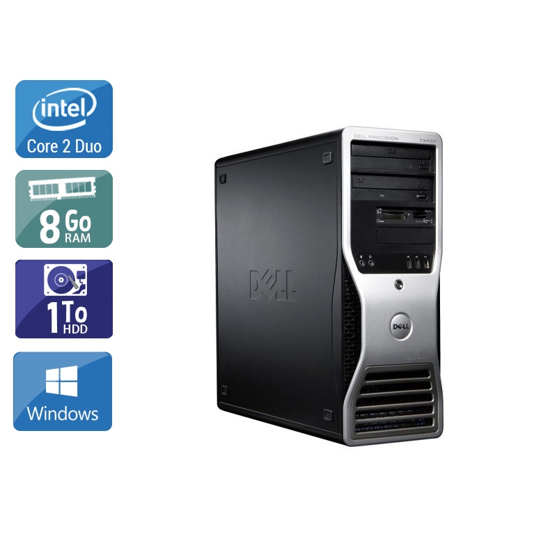 Dell Précision 390 Tower Core 2 Duo 8Go RAM 1To HDD Windows 10