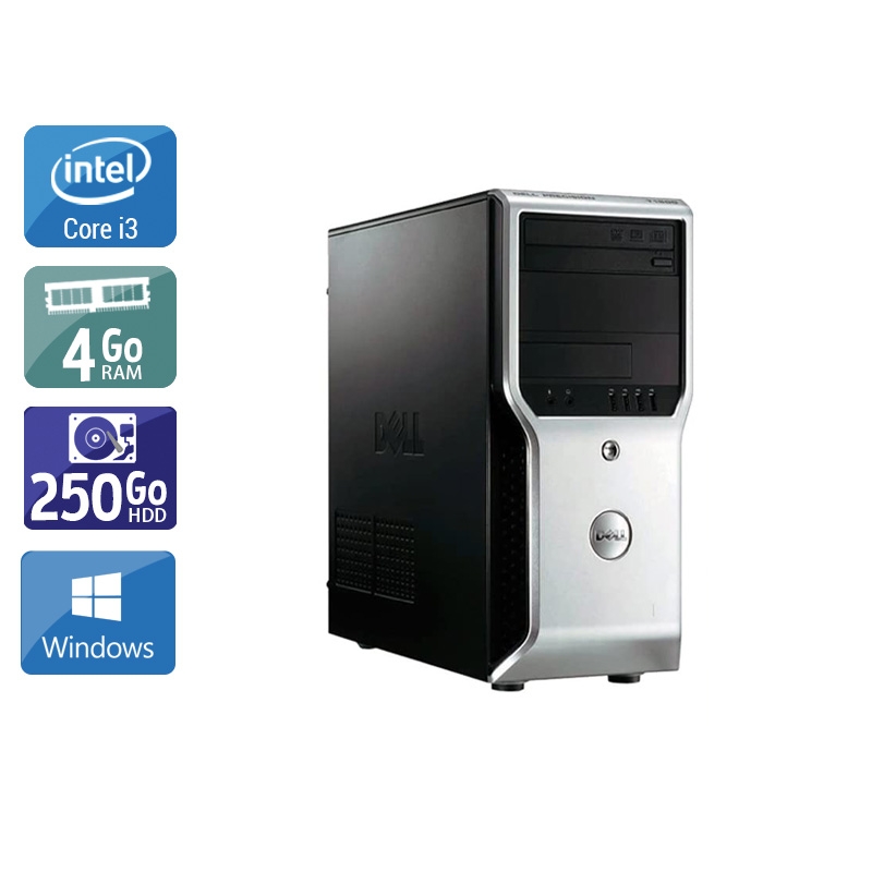 Dell Précision T1500 Tower i3 4Go RAM 250Go HDD Windows 10
