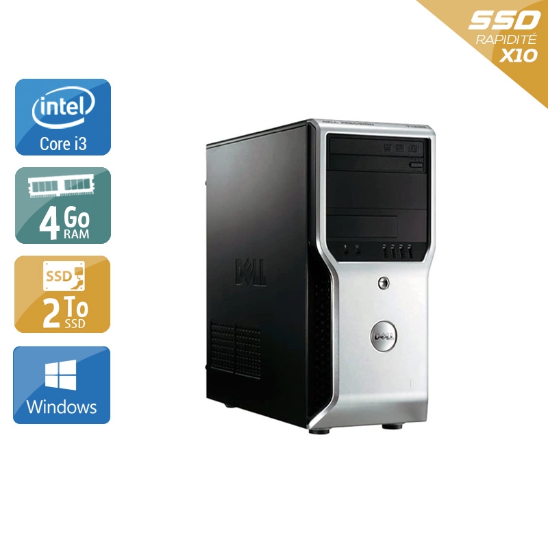 Dell Précision T1500 Tower i3 4Go RAM 2To SSD Windows 10