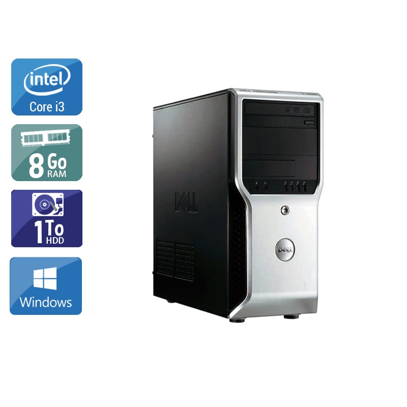 Dell Précision T1500 Tower i3 8Go RAM 1To HDD Windows 10