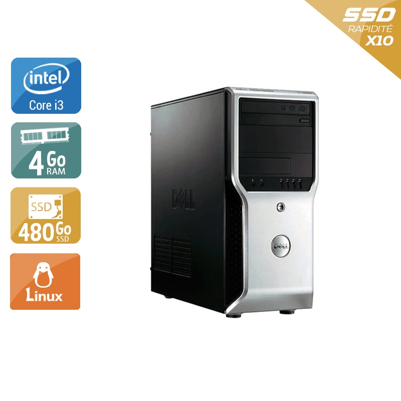 Dell Précision T1500 Tower i3 4Go RAM 480Go SSD Linux