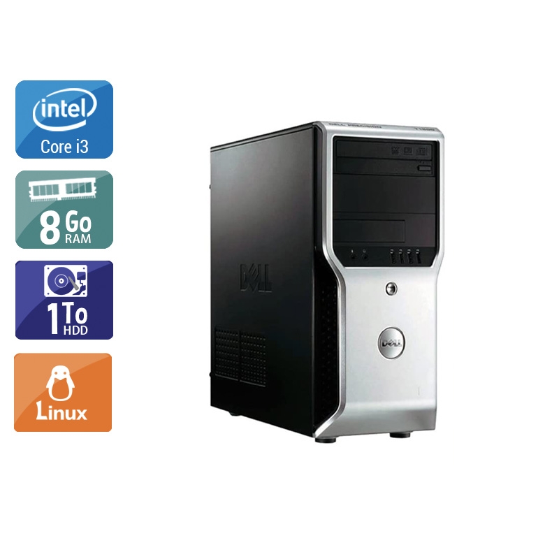 Dell Précision T1500 Tower i3 8Go RAM 1To HDD Linux