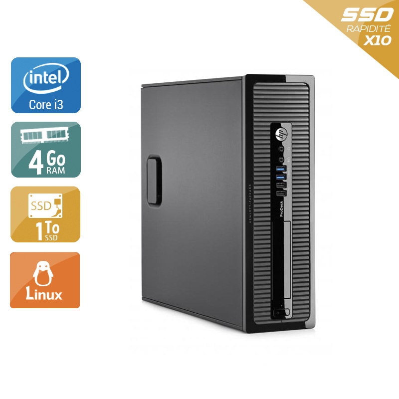 HP ProDesk 400 G2 SFF i3 4Go RAM 1To SSD Linux